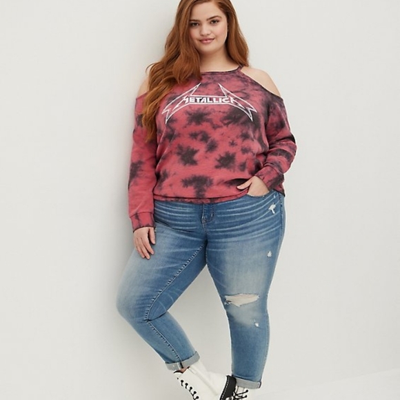 Torrid NWT  size 2 Metallica exposed shoulder long sleeve shirt - NWT - Picture 5 of 5